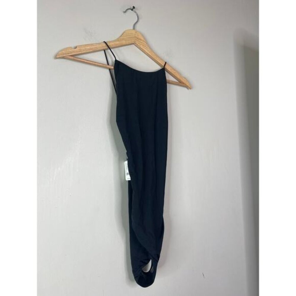NEW Ziah Fine Strap Square Neck Black One-Piece Women's Swimsuit Size: 12 - Picture 3 of 7